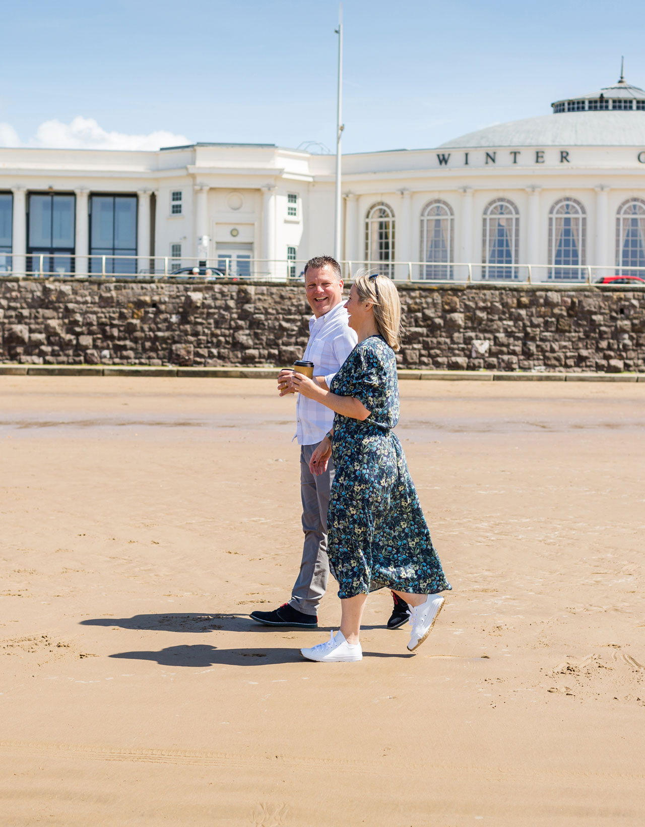 A coaching session on the beach