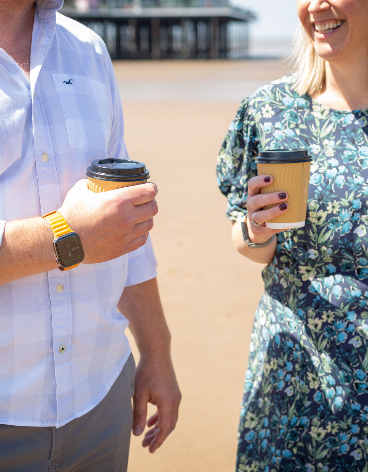 A coaching session on the beach
